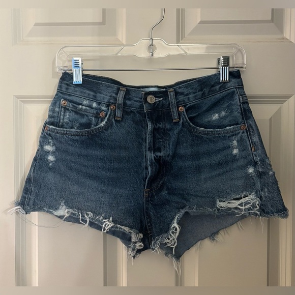 AGOLDE Parker 100% Regenerative Cotton Denim Cutoff Shorts, Size 25 - Picture 2 of 15